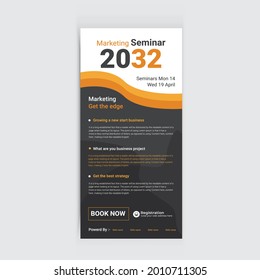 Seminar Leaflet Design And Event Dl Flyer banner template