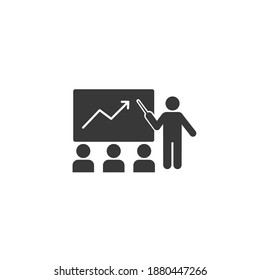 Seminar lecture icon. Vector graphics sign