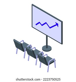 Seminar lesson icon isometric vector. Lecture motivation. People group