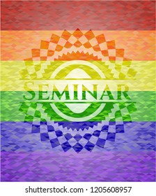 Seminar lgbt colors emblem 