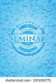 Seminar light blue mosaic emblem