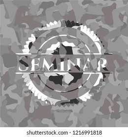 Seminar on grey camo pattern