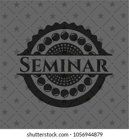 Seminar realistic black emblem
