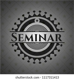 Seminar realistic black emblem