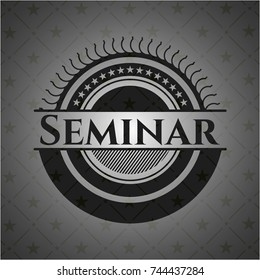 Seminar realistic black emblem