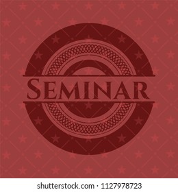 Seminar red emblem. Vintage.