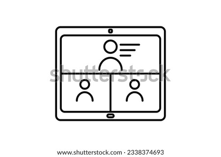 seminar. related to E learning and online education. line icon style. Simple vector design editable