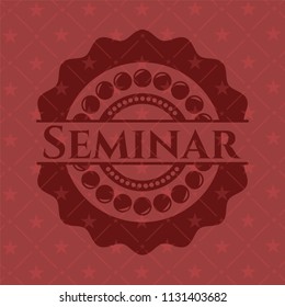 Seminar retro red emblem