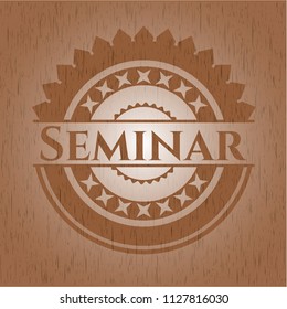 Seminar retro style wood emblem