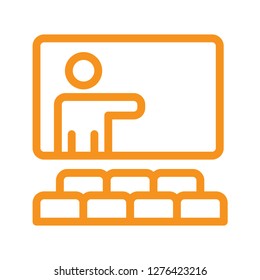 Seminar room service icon. Simple line icon. Isolate on white background. Vector.