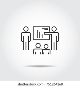 Seminar Training Team Icon Vector Illustration