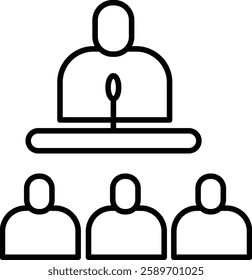 Seminar Vector Line Icon Design