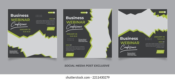 Seminar webinar social media post