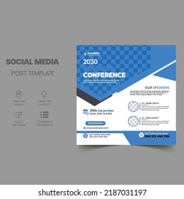Seminar webinar social media post.creative webinar and other online seminars social media template 