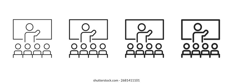 SeminarsymbolUnterschiedliche Linienstil-Kollektion festlegen