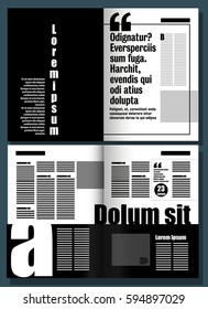 Semiotics Black Modern Magazine Layout Template