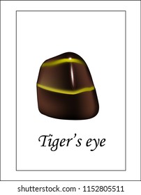 Semi-precious Stone Tiger's Eye Illustration