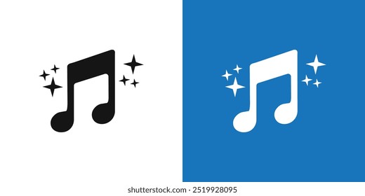 semiquaver note icon Flat vector set outline