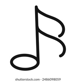 semiquaver note icon mark in filled style