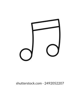 semiquaver note icon outline collection in black and on white background