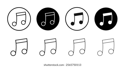 semiquaver note icon Simple thin outline