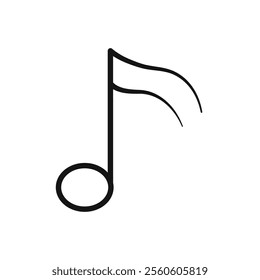 semiquaver note icon vector line logo art