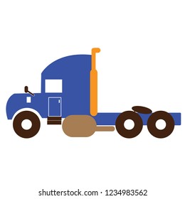 Semirealistic vector illustration of side view of a truck.