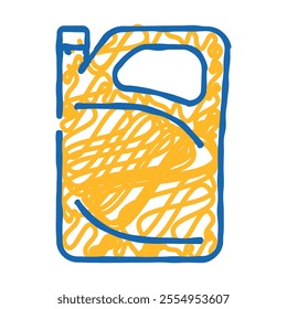 semi-rigid plastic package doodle icon sketch vector. semi-rigid plastic package sign. isolated symbol illustration