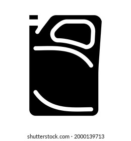 semi-rigid plastic package glyph icon vector. semi-rigid plastic package sign. isolated contour symbol black illustration