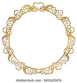 halbfeste klassische Dekorationsregel. Herrlicher goldener Rahmen. Hintergrundmaterial, Grenze.