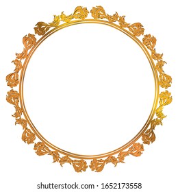 regla decorativa clásica semisólida. Magnífico marco dorado. Material de fondo, frontera.