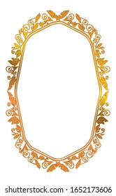 halbfeste klassische Dekorationsregel. Herrlicher goldener Rahmen. Hintergrundmaterial, Grenze.