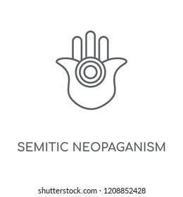Semitic Neopaganism linear icon. Semitic Neopaganism concept stroke symbol design. Thin graphic elements vector illustration, outline pattern on a white background, eps 10.