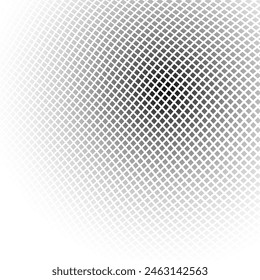 Fondo a cuadros semitonos. Ilustración de degradado de apariencia y desaparición consistente en rombos y cuadrados.