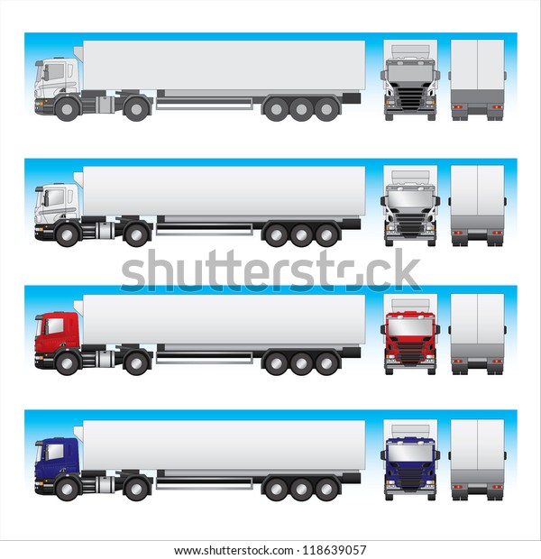 Semi-trailer\
truck