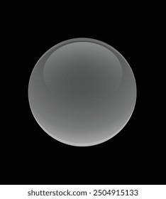 Semi-transparent bubble on dark background. Vector illustration.