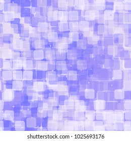 Semitransparent rounded squares chaotically scattered along the surface form a masking pattern. Seamless pattern.
