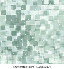 Semitransparent rounded squares chaotically scattered along the surface form a masking pattern. Seamless pattern.