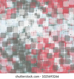 Semitransparent rounded squares chaotically scattered along the surface form a masking pattern. Seamless pattern.