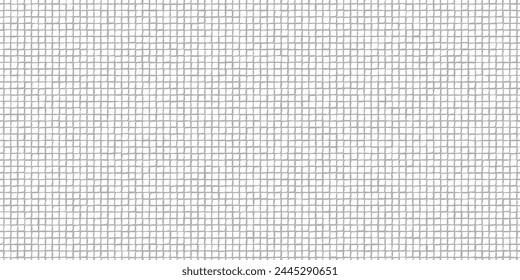 Semi-transparent white nylon seamless texture with square grid pattern. Nilon material for backpacks and sportswear. Jersey mesh fabric. Vector bg