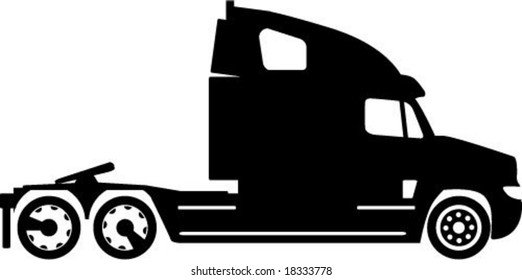 Semi Truck Silhouette High Res Stock Images Shutterstock