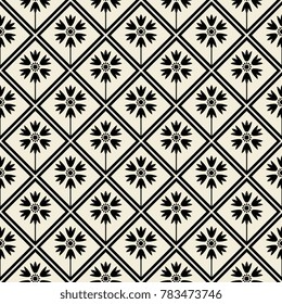 Semless abstract decorative floral pattern