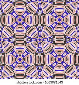 Semless background. Abstract color ethnic background with folk motifs for print or paper. Seamless color background with ethnic motifs for your design. Vector texture.