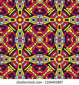 Semless background. Abstract colorful background with north american motifs for cover or textile. Seamless color background with ethnic motifs for your design. Vector texture.