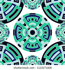 Semless background. Abstract colorful background with north american motifs for banner or print. Seamless color background with ethnic motifs for your design. Vector texture.