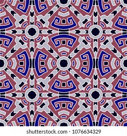 Semless background. Indian colorful background with north american motifs for cover or textile. Seamless color background with ethnic motifs for your design. Vector texture.