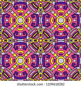 Semless background. Indian colorful background with north american motifs for print or paper. Seamless color background with ethnic motifs for your design. Vector texture.