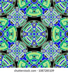 Semless background. Trendy colorful background with north american motifs for cover or textile. Seamless color background with ethnic motifs for your design. Vector texture.