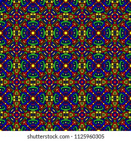 Semless background. Trendy colorful background with north american motifs for banner or print. Seamless color background with ethnic motifs for your design. Vector texture.