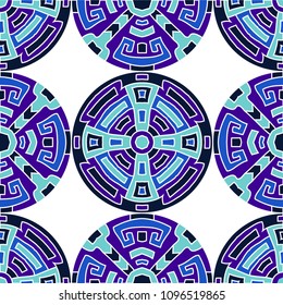Semless background. Vintage colorful background with north american motifs for print or paper. Seamless color background with ethnic motifs for your design. Vector texture.